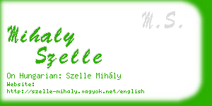 mihaly szelle business card