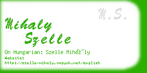 mihaly szelle business card